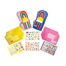 Load image into Gallery viewer, Hello Rainbows Notecard &amp; Sticker Set