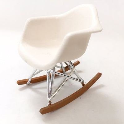 Miniature Modern Rocking Chair - White
