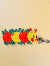 Load image into Gallery viewer, Embroidered Caterpillar Keychain