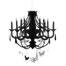 Load image into Gallery viewer, Black Paper Chandelier