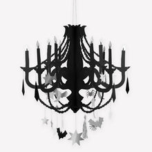 Load image into Gallery viewer, Black Paper Chandelier