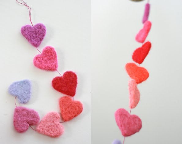 Felted Hearts