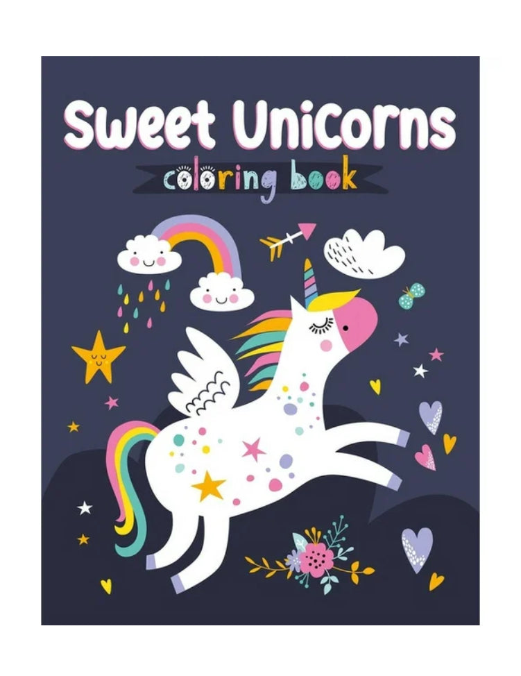 Sweet Unicorns Coloring Book