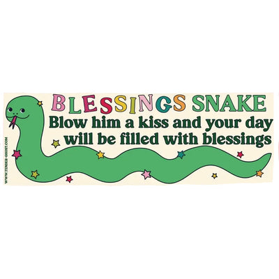 Blessings Snake Bumper Sticker