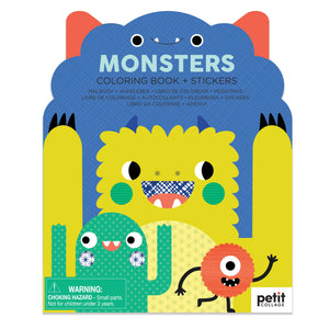 Monster Coloring Book w/ Stickers