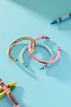 Load image into Gallery viewer, Alex and Ani - Crayola Tickle Me Pink Crayon Cuff: Pink Enamel