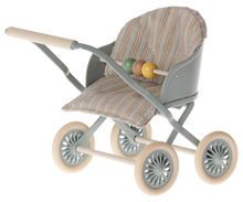 Load image into Gallery viewer, Maileg baby stroller - blue