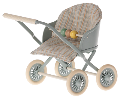Maileg baby stroller - blue