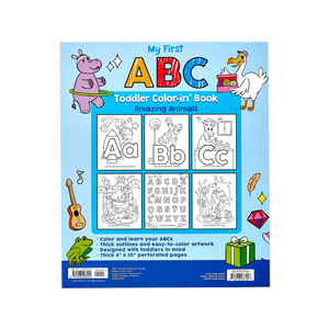 ABC: Amazing Animals | Toddler Color-In' Book