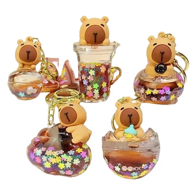 CAPYBARA SPARKLE FLOATY KEY CHARM