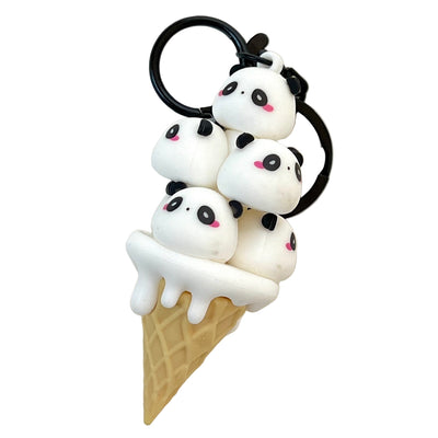 Panda Cone Family Keycharm