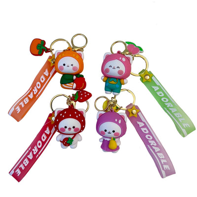 Fruit Cat Bag Charm