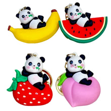 Load image into Gallery viewer, Panda Fruit Keychain