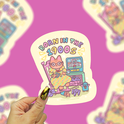 Turtle's Soup - Born In The 1900's Millennial Nostalgia Vinyl Sticker