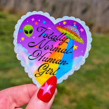 Load image into Gallery viewer, Totally Normal Human Girl Sticker