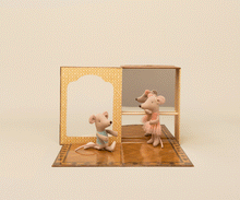 Load image into Gallery viewer, Ballet mice in dance studio, Little sister and brother