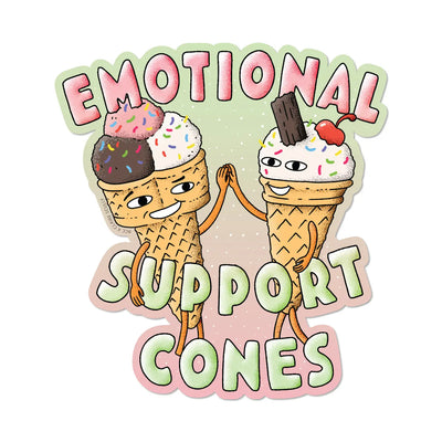 Emotional Support Cones Sticker
