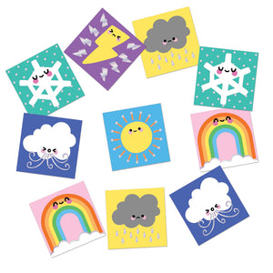 Cute Weather Stations Sticker Confetti