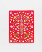 Load image into Gallery viewer, Red Scandinavian Floral 12 Month planner