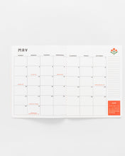 Load image into Gallery viewer, Red Scandinavian Floral 12 Month planner