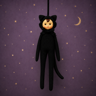 Lucky Luna Spooky Sidekick | Halloween Elf Ornament