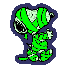 Load image into Gallery viewer, Glowing Mummy Snoopy Die-Cut Sticker