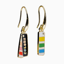 Load image into Gallery viewer, Yellow Owl Drop Earrings
