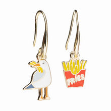 Load image into Gallery viewer, Yellow Owl Drop Earrings