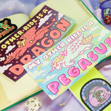 Load image into Gallery viewer, Turtle's Soup - My Other Ride Is A Dragon Fantasy Bumper Sticker