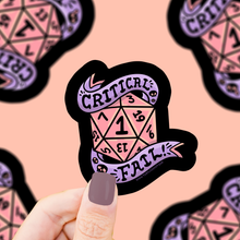 Load image into Gallery viewer, Turtle's Soup - Critical Fail, Crit, Hit, Funny, Gaming, RPG, Vinyl Sticker