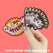 Load image into Gallery viewer, Turtle's Soup - Screaming Crazy Opossum Funny Animal Art Vinyl Sticker