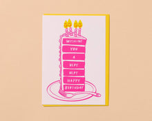 Load image into Gallery viewer, Letterpress Birthday Card - Very Very Happy Birthday
