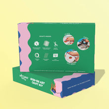 Load image into Gallery viewer, Hot Dang Press - Iron-on Craft Kit - Bucket Hat: Cream / Cool Themes Sheet Pack