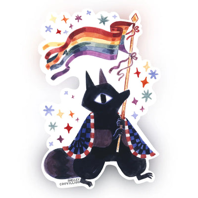 Pride Flag Raccoon Sticker