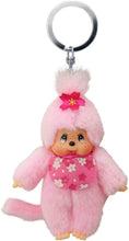 Load image into Gallery viewer, Monchhichi Cherry Blossom Keychain
