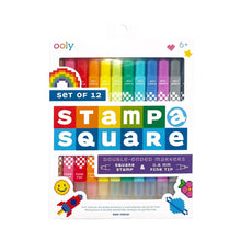 Load image into Gallery viewer, Stamp-A-Square Double Ended Markers - Set of 12