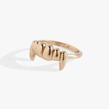 Load image into Gallery viewer, Alex and Ani - Vampire Teeth Fangs Ring: Gold