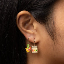 Load image into Gallery viewer, Yellow Owl Drop Earrings