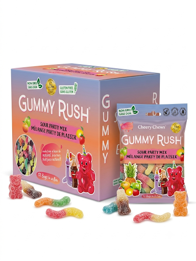 Gummy Rush Sour Party Mix Gummy Candy