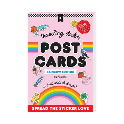 Traveling Sticker Post Cards - Rainbow Edition