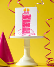 Load image into Gallery viewer, Letterpress Birthday Card - Very Very Happy Birthday