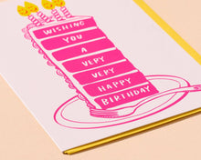 Load image into Gallery viewer, Letterpress Birthday Card - Very Very Happy Birthday