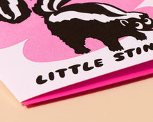 Load image into Gallery viewer, Letterpress Birthday Card - Little Stinker (Skunk)