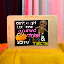 Load image into Gallery viewer, Cursed Trinket and Matcha Sticker