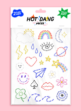 Load image into Gallery viewer, Hot Dang Press - Charms Embroidery Sheet Set