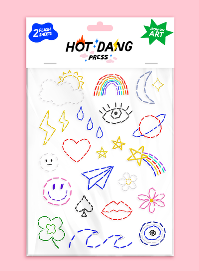 Hot Dang Press - Charms Embroidery Sheet Set