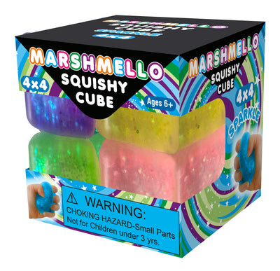 Marshmello Glitter Mini Cubes - 4 pcs.