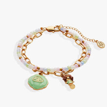 Load image into Gallery viewer, Alex and Ani - Polly Pocket™ 2 Row Charm Bracelet: Gold