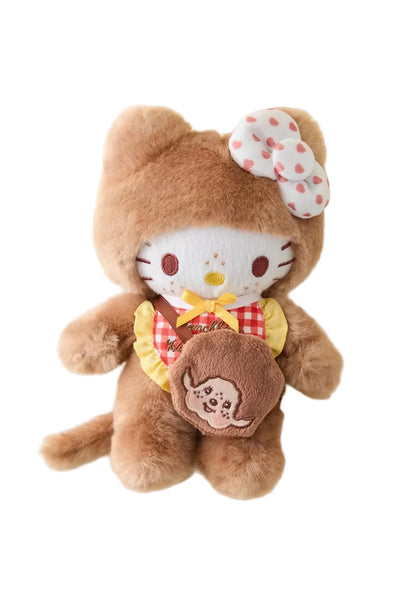 Sanrio Hello Kitty X Monchhichi Plush | Light Brown