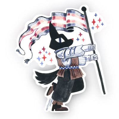 Trans Flag Wolf Sticker